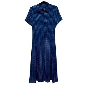 Vintage Leslie Fay Button Up Polka Dot Dress